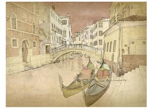 Fototapet Gondolas In Venice 200x154 - Artgeist sp. z o. o