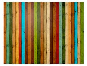 Fototapet Wooden Rainbow 250x193 - Artgeist sp. z o. o