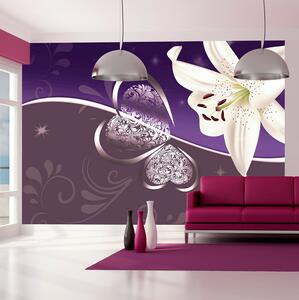 Fototapet Lily In Shades Of Violet 100x70 - Artgeist sp. z o. o