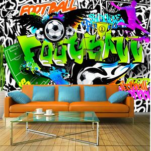 Fototapet Football Graffiti 100x70 - Artgeist sp. z o. o