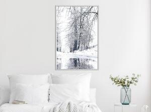 Inramad Poster / Tavla - Snowy Park - 40x60 Svart ram