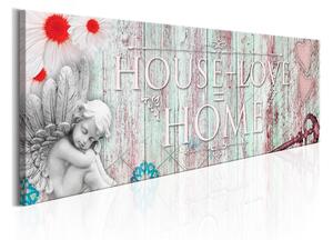 Tavla Home: House + Love 120x40 - Artgeist sp. z o. o