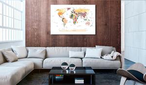 Tavla World Map: Travel Around the World 120x80 - Artgeist sp. z o. o