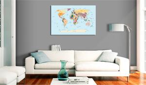 Tavla World Map: Travel with Me 90x60 - Artgeist sp. z o. o