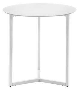 Sidobord MARAE vit/vitt glas