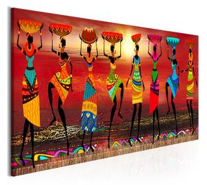 Tavla African Women Dancing 150x50 - Artgeist sp. z o. o