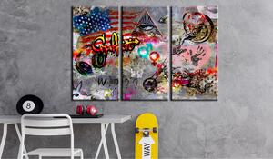Tavla American Graffiti 120x80 - Artgeist sp. z o. o