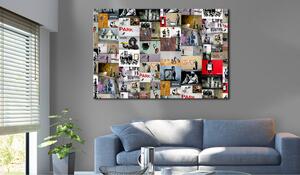 Tavla Art of Collage: Banksy 90x60 - Artgeist sp. z o. o