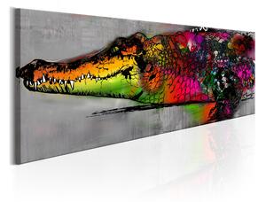 Tavla Colourful Alligator 120x40 - Artgeist sp. z o. o