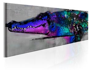 Tavla Blue Alligator 150x50 - Artgeist sp. z o. o