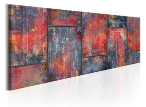Tavla Metal Mosaic Red 150x50 - Artgeist sp. z o. o