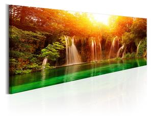 Tavla Nature: Magnificent Waterfall 120x40 - Artgeist sp. z o. o