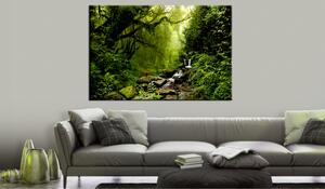 Tavla Waterfall in the Forest 90x60 - Artgeist sp. z o. o