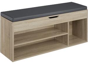 TecTake GmbH 403625 skobänk med förvaring natalya - lätt trä, ek sonoma