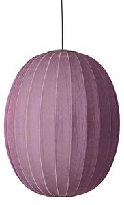 Made by Hand - Knit-Wit Ø65 High Oval Pendant LED - Hängande lampa - Burgundy - Ø65 x H89 cm