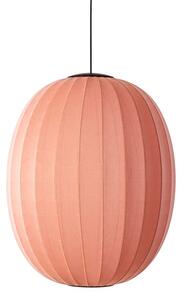 Made by Hand - Knit-Wit Ø65 High Oval Pendant LED - Hängande lampa - Coral - Ø65 x H89 cm