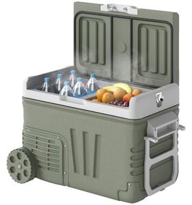 33 liters kompressor kylbox elektrisk kylbox med LED roller kylfunktion tyst frysbox termobox minikyl 12/230 volt för biluttag l