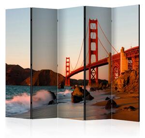 Rumsavdelare - Golden Gate Bridge - sunset 225x172 - Artgeist sp. z o. o