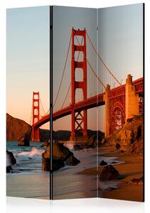 Rumsavdelare - Golden Gate Bridge - sunset 135x172 - Artgeist sp. z o. o