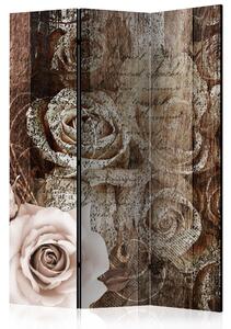 Rumsavdelare - Old Wood & Roses 135x172 - Artgeist sp. z o. o