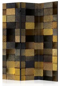 Rumsavdelare - Wooden cubes 135x172 - Artgeist sp. z o. o