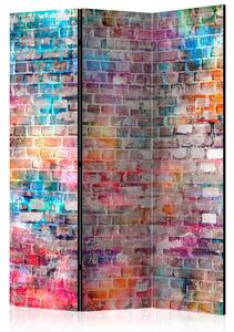 Rumsavdelare - Colourful Brick 135x172 - Artgeist sp. z o. o
