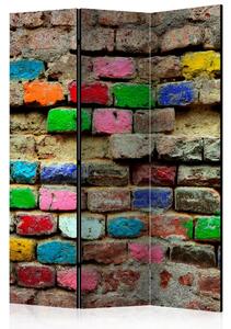 Rumsavdelare - Colourful Bricks 135x172 - Artgeist sp. z o. o