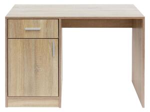 Skrivbord med låda och skåp ek 100x40x73 cm - Brun