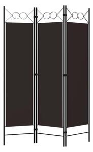 Rumsavdelare 3 paneler brun 120x180 cm - Brun