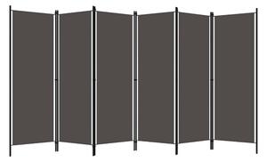 Rumsavdelare 6 paneler antracit 300x180 cm - Grå