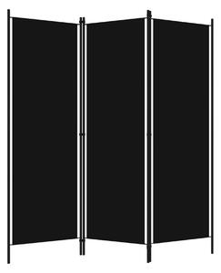 Rumsavdelare 3 paneler svart 150x180 cm - Svart