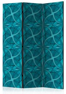 RUMSAVDELARE Geometric Turquoise 135x172 cm - Artgeist sp. z o. o
