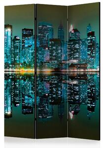 Rumsavdelare Gold Reflections - NYC 135x172 cm - Artgeist sp. z o. o