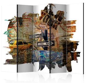 Rumsavdelare New York Collage II 225x172 cm - Artgeist sp. z o. o