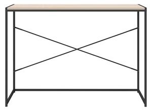 Datorbord svart och ek 110x60x70 cm spånskiva - Brun