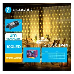 Aigostar - LED julkedja för utomhusbruk 100xLED/8 funktioner 4,5x1,5m IP44 varm vit