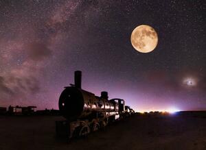 Fotografi Old locomotive in the train cemetery, Anton Petrus