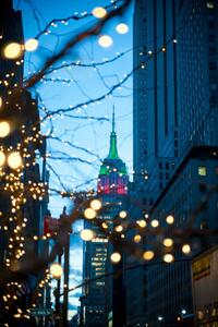 Fotografi Christmas in the city, Empire State Building, Stephen Simpson