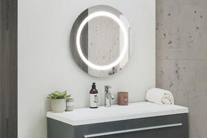 Spegel Cemre LED Rund 58x58 cm - Silver