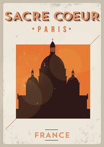 Illustration Typographic Paris City Poster Design, kursatunsal