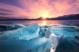 Fotografi Dawn Breaks, Ice Breaks, Abraham Lake,, fyw PHOTOGRAPHY