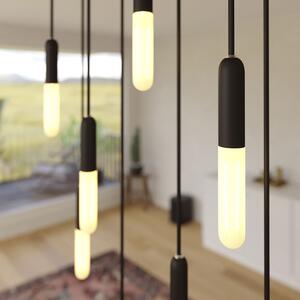Creative Cables Hängande Lampa med 8 Glödlampor Svart Matt