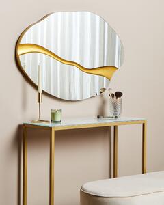 Väggspegel Guld 60 x 90 cm Väggmonterad Dekorativ Spegel Modern Stil Hängande Dekor Beliani