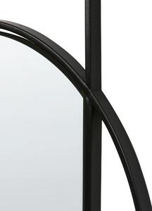 Väggspegel Metall Svart 70 x 79 cm Väggmonterad Dekorativ Spegel Modern Stil Hängande Dekor Beliani