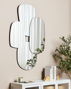 Väggspegel Silver 80 x 120 cm Väggmonterad Dekorativ Spegel Modern Stil Hängande Dekor Beliani