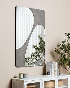 Väggspegel Grå 70 x 110 cm Väggmonterad dekorativ spegel Modern stil Hängande dekor Beliani