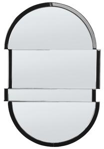 Väggspegel Svart 60 x 90 cm Väggmonterad Dekorativ Spegel Modern Stil Hängande Dekor Beliani