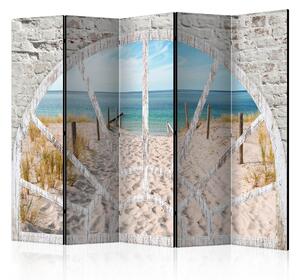 WINDOW VIEW BEACH Rumsavdelare 225x172 cm - Artgeist sp. z o. o
