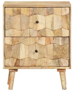 Sängbord 40x30x50 cm massivt mangoträ - Brun