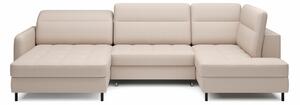 Berrto Soffa med Divan och Schäslong 5-sits Beige -